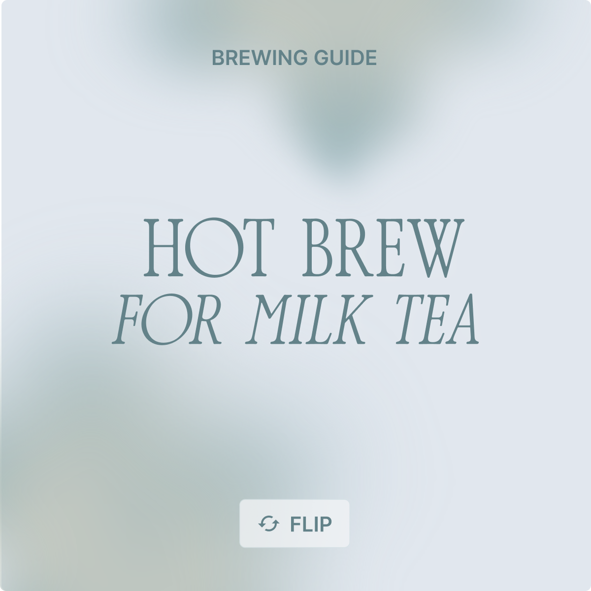 HOT BREW FOR MILK TEA